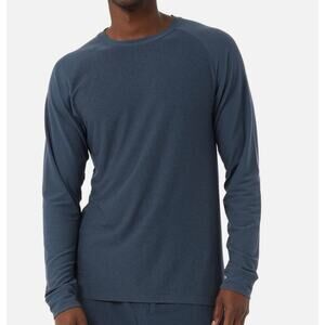 2 32 Degrees Men's Heat Raglan-Sleeve Sleep T-Shirt Blue Crewneck Medium NWT $34